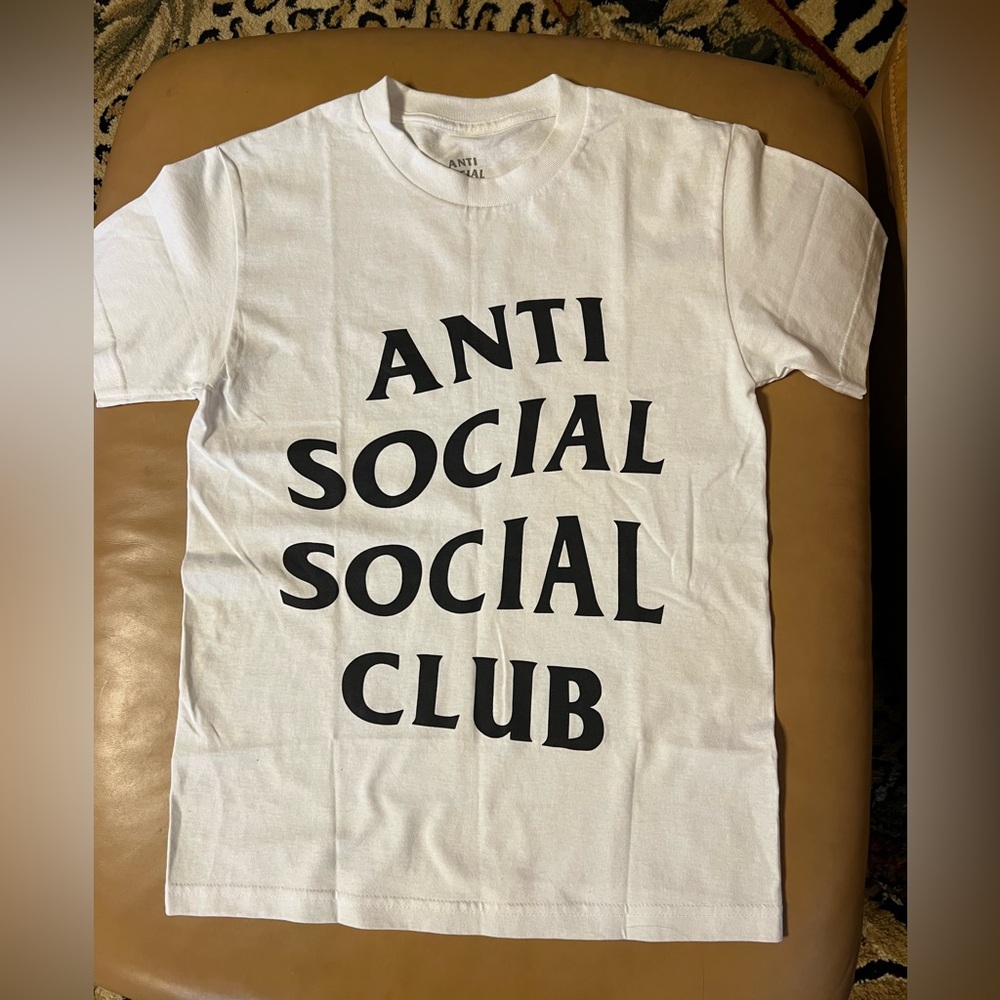 Anti Social Social Club Size SMALL T-Shirt in White and Black NWOT